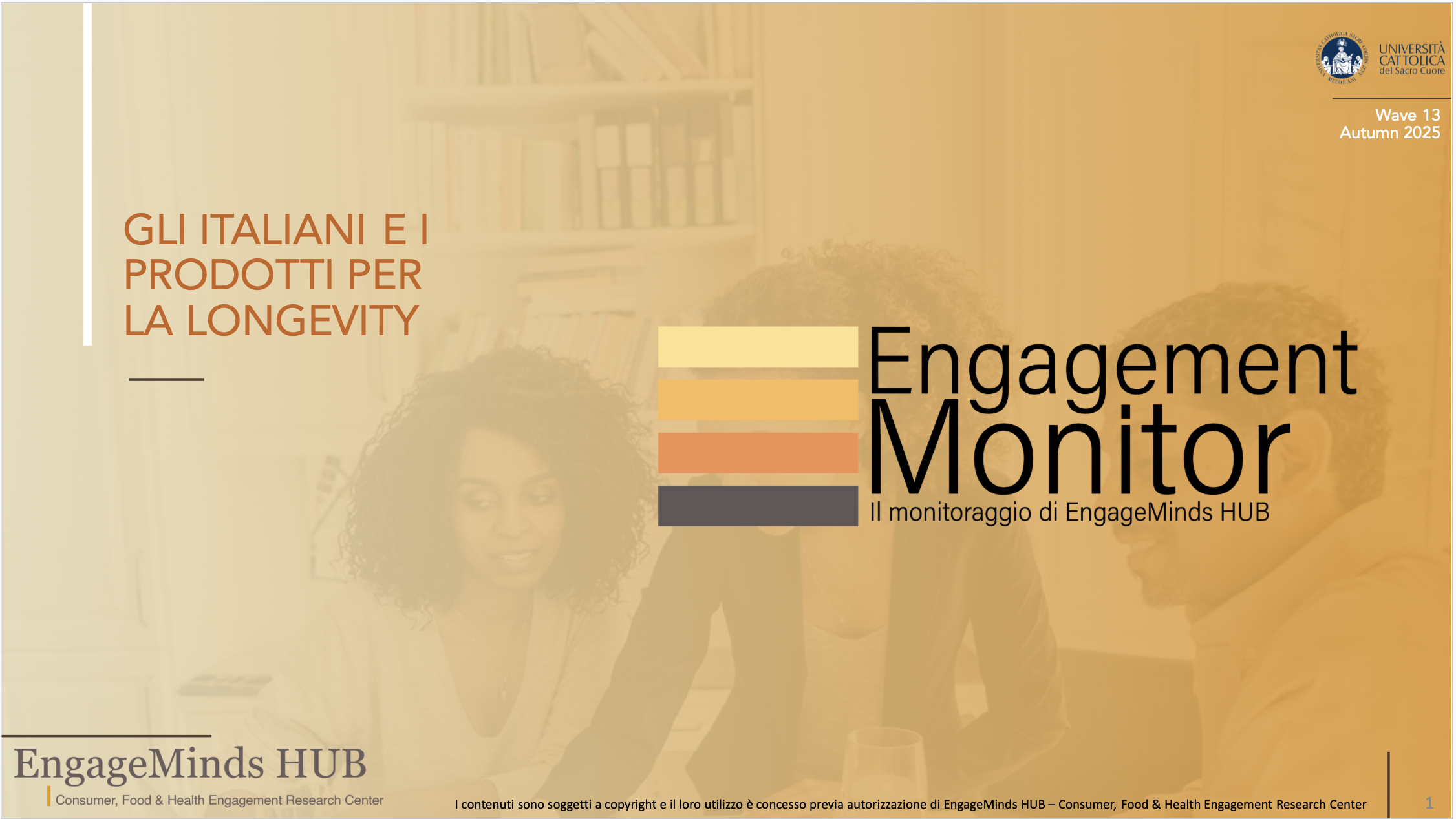 Copertina del report su gli italiani e i prodotti per la longevity 